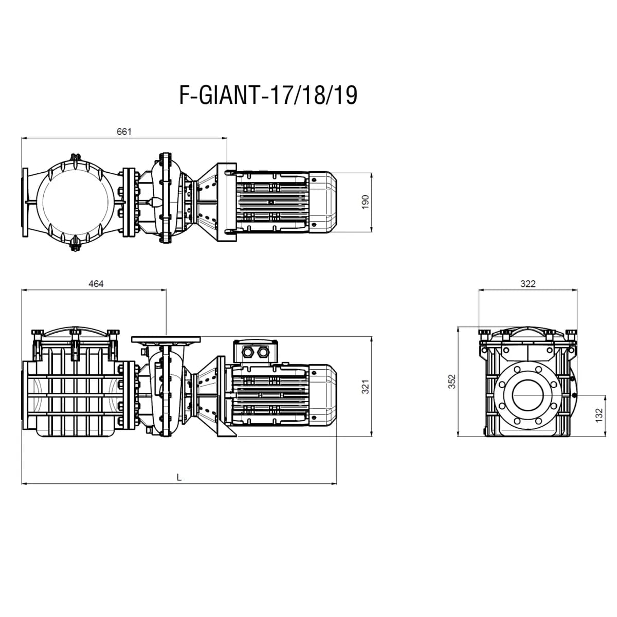 Насос F-GIANT 17 TRB С префильтром 70 м3/ч H=10 400 B 3,0 кВт
