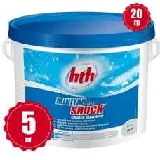 Быстрый стабилизированный хлор в таблетках HTH 5 кг по 20 гр MINITAB SHOCK