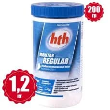 Медленный стабилизированный хлор в таблетках HTH 1.2 кг по 200 гр maxitab regular